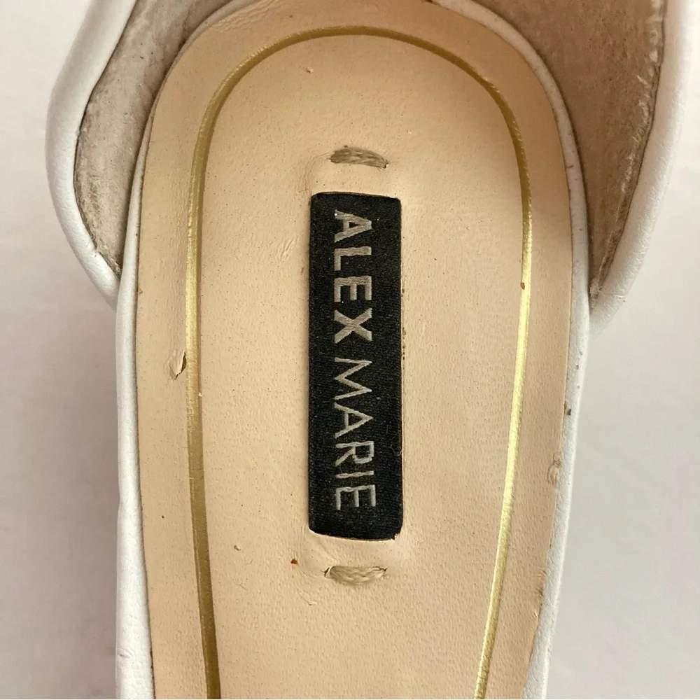 ALEX MARIE Ankle Strap Cork Wedge Sandals Fabric & Cork Floral Cut-outs Size 7.5 - Picture 11 of 14